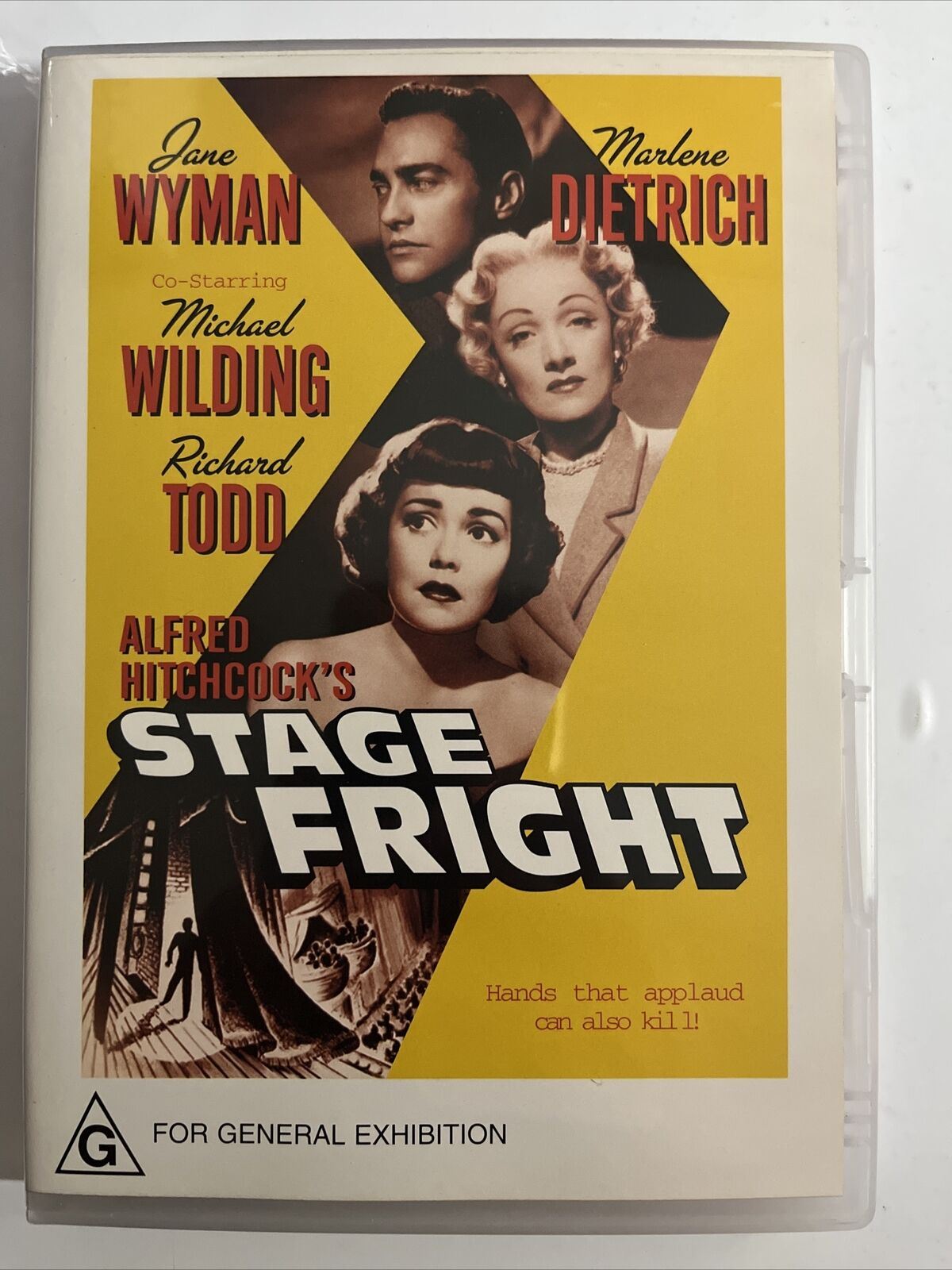 Stage Fright (DVD, 1950) Marlene Dietrich. Alfred Hitchcock Film. Region 4