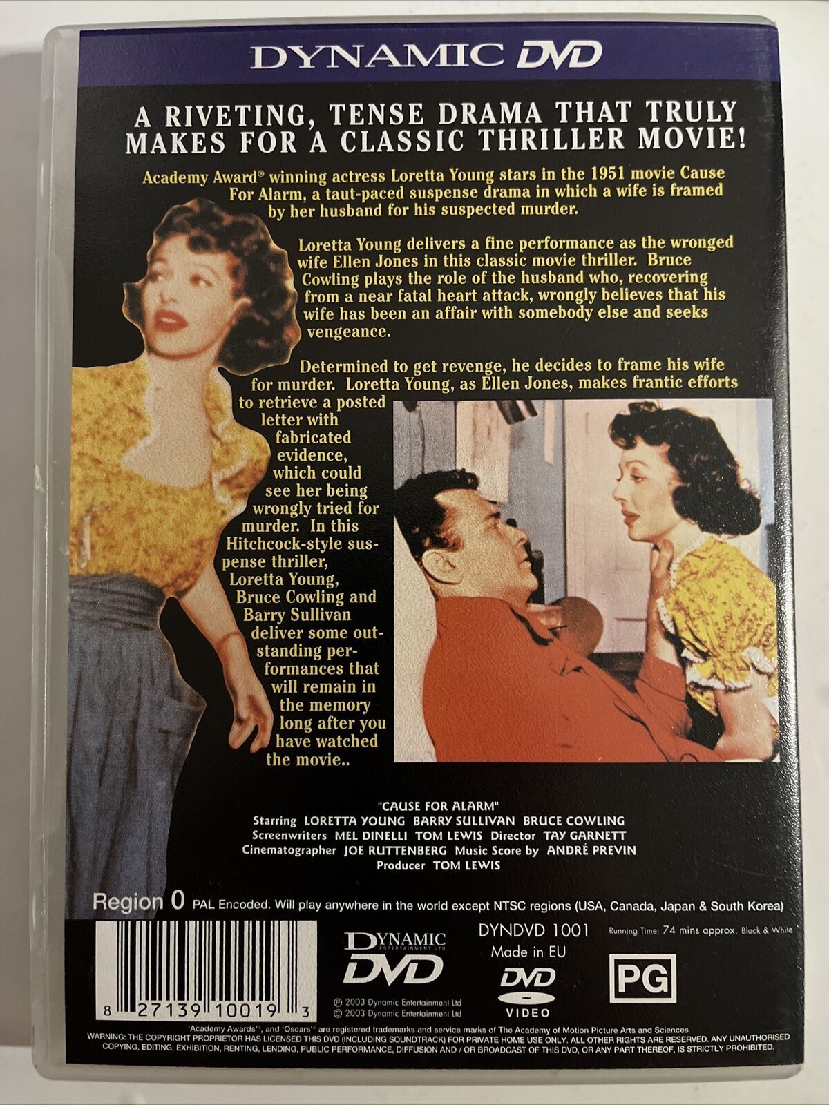 Cause For Alarm (DVD, 1951) Loretta Young, Barry Sullivan. NEW All Regions