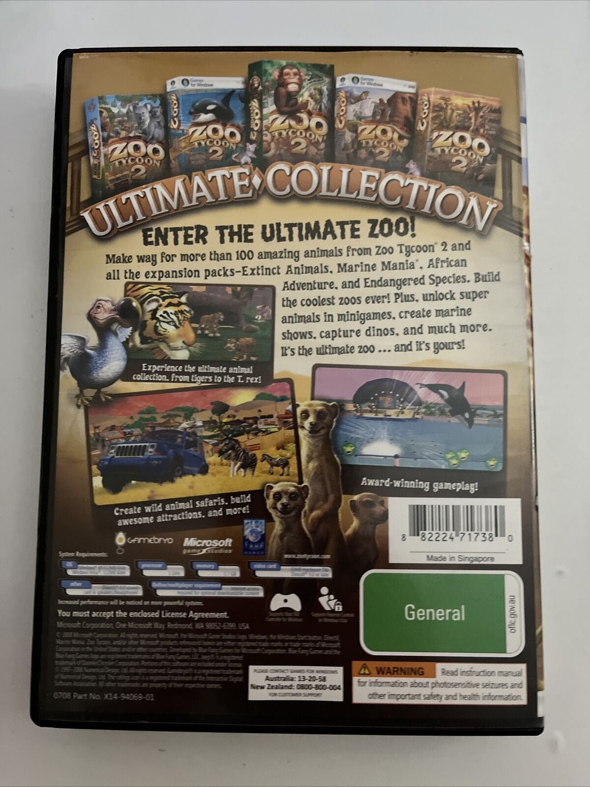 Zoo Tycoon 2 Ultimate Collection - PC Windows CD-ROM Complete + All Ex –  Retro Unit