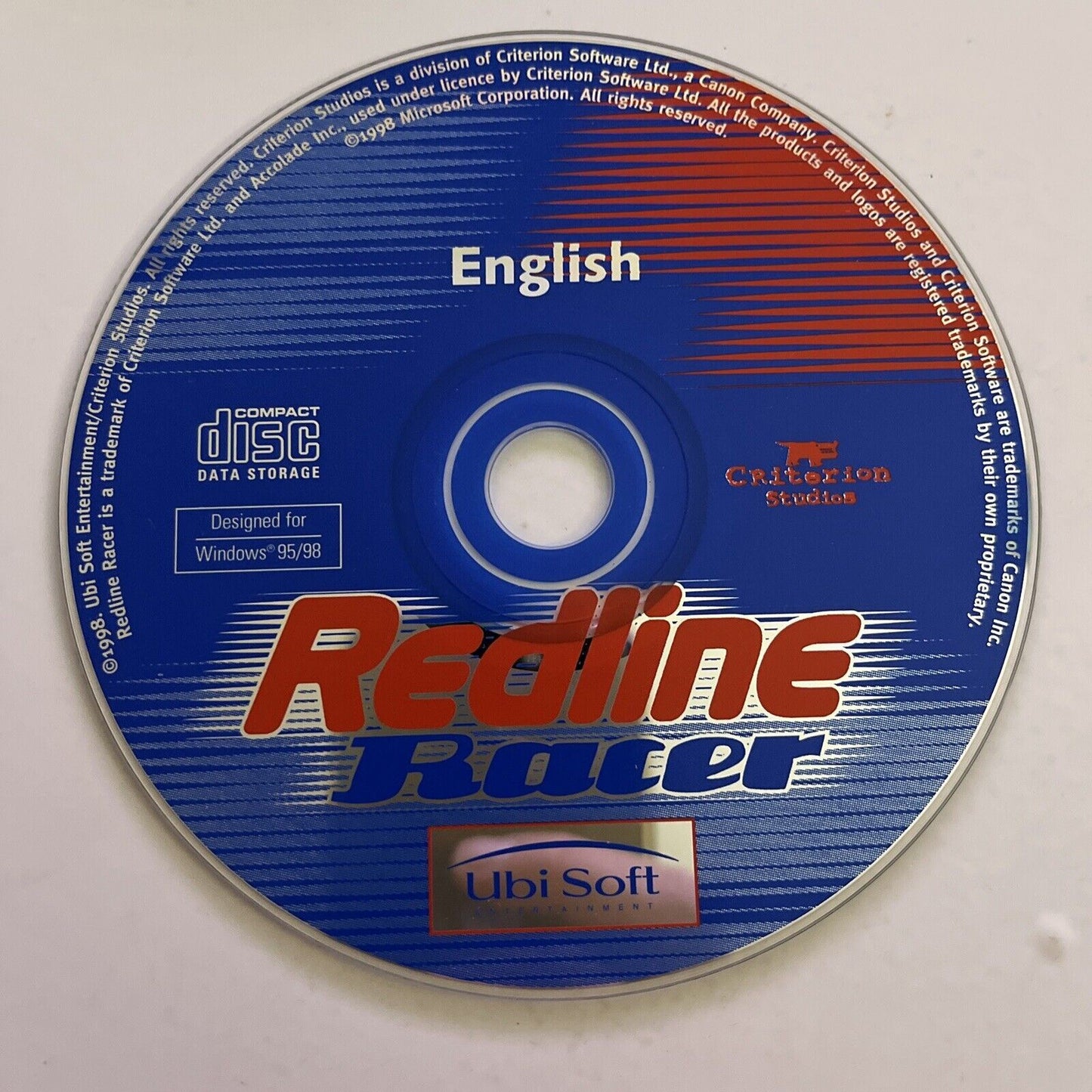 Redline Racer - PC 1998 Retro Criterion Windows Motorcycle Game