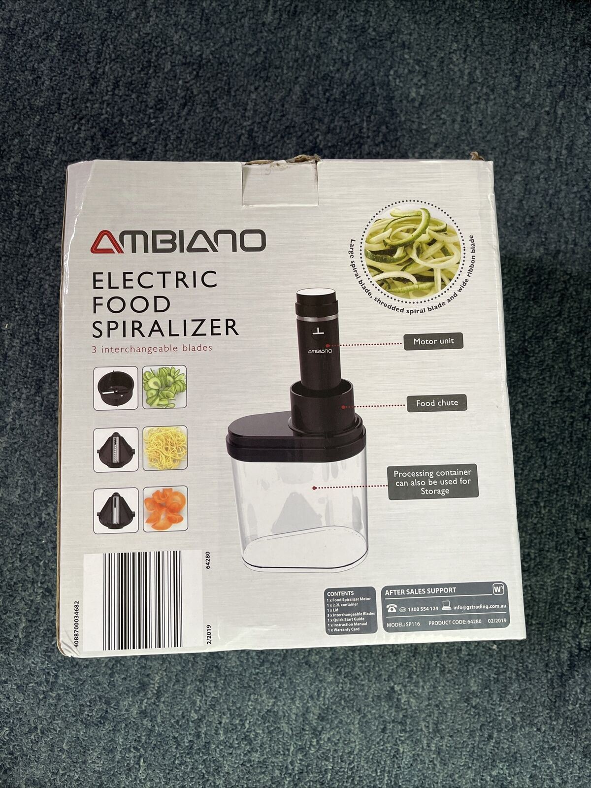 Ambiano Electric Food Spiralizer NEW