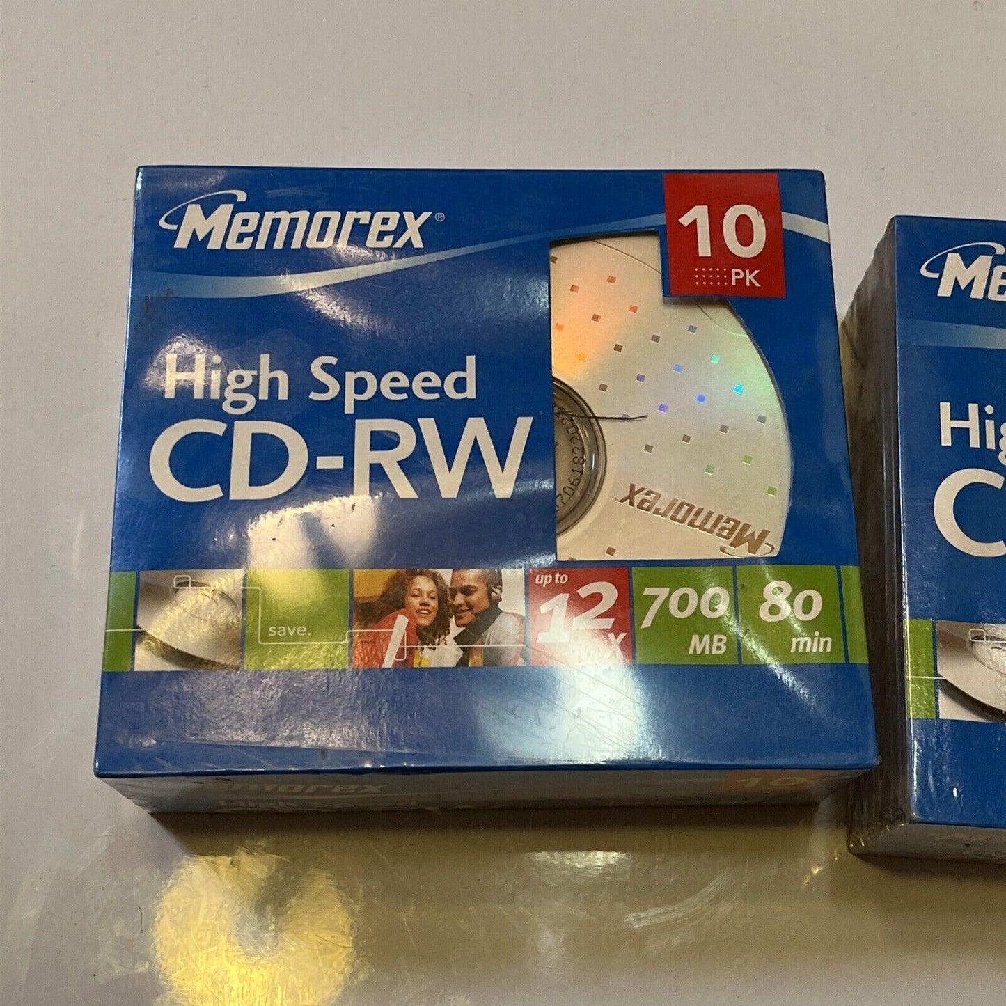 2x Memorex High Speed Blank CD-RW 10pk 12x 700MB 80 Min