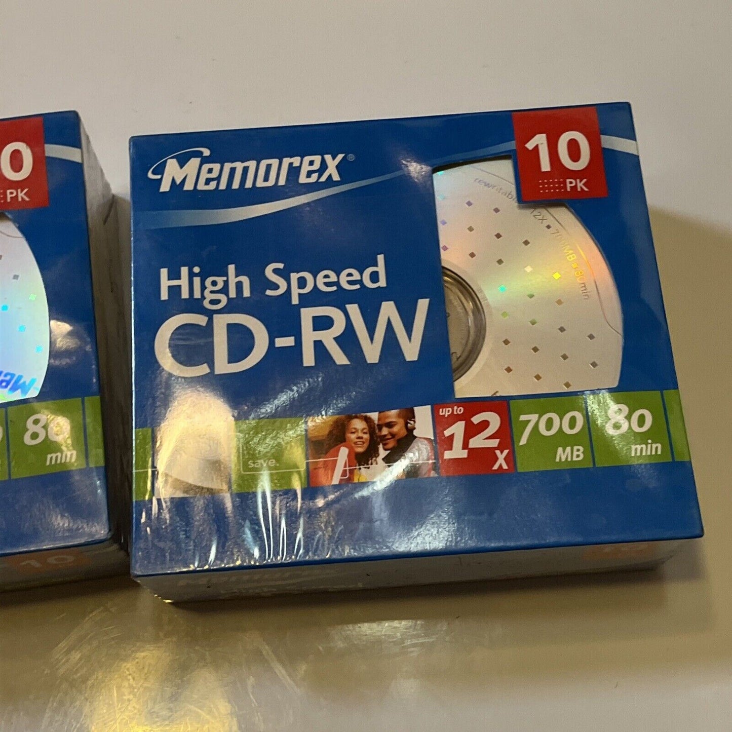 2x Memorex High Speed Blank CD-RW 10pk 12x 700MB 80 Min