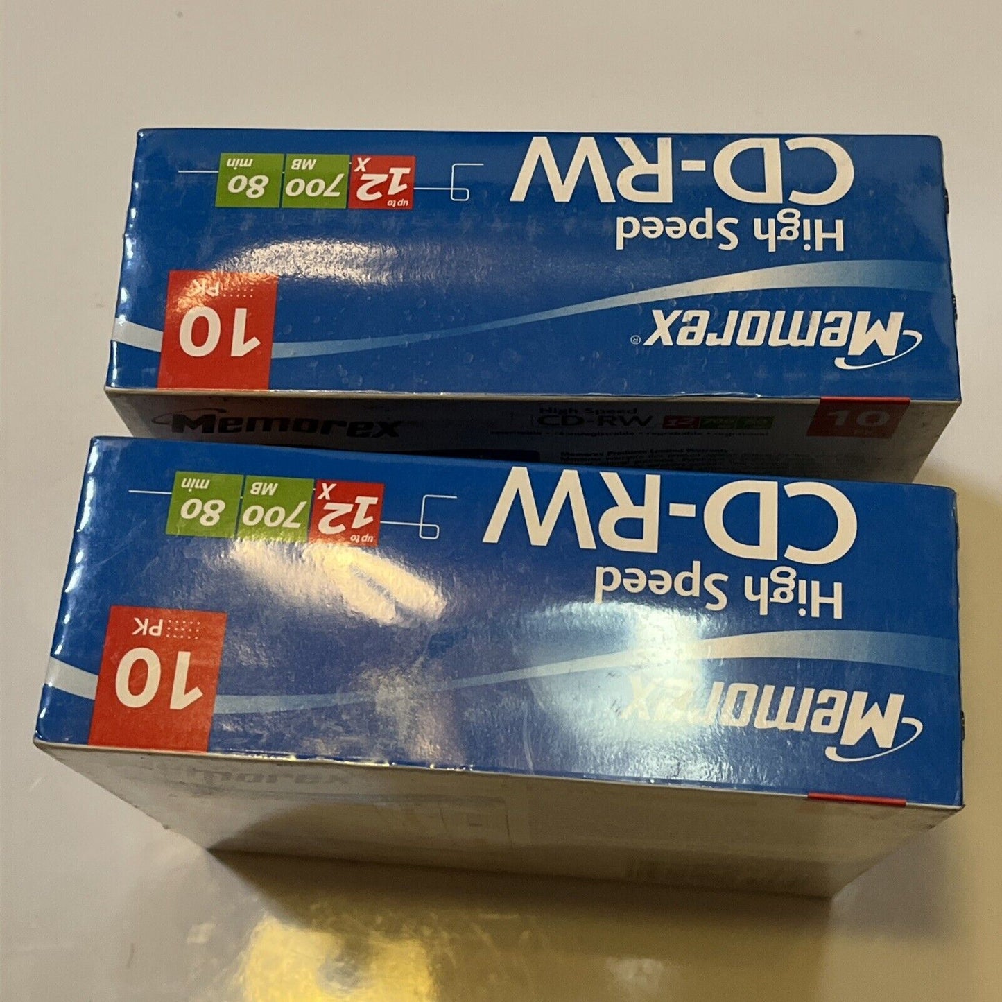 2x Memorex High Speed Blank CD-RW 10pk 12x 700MB 80 Min