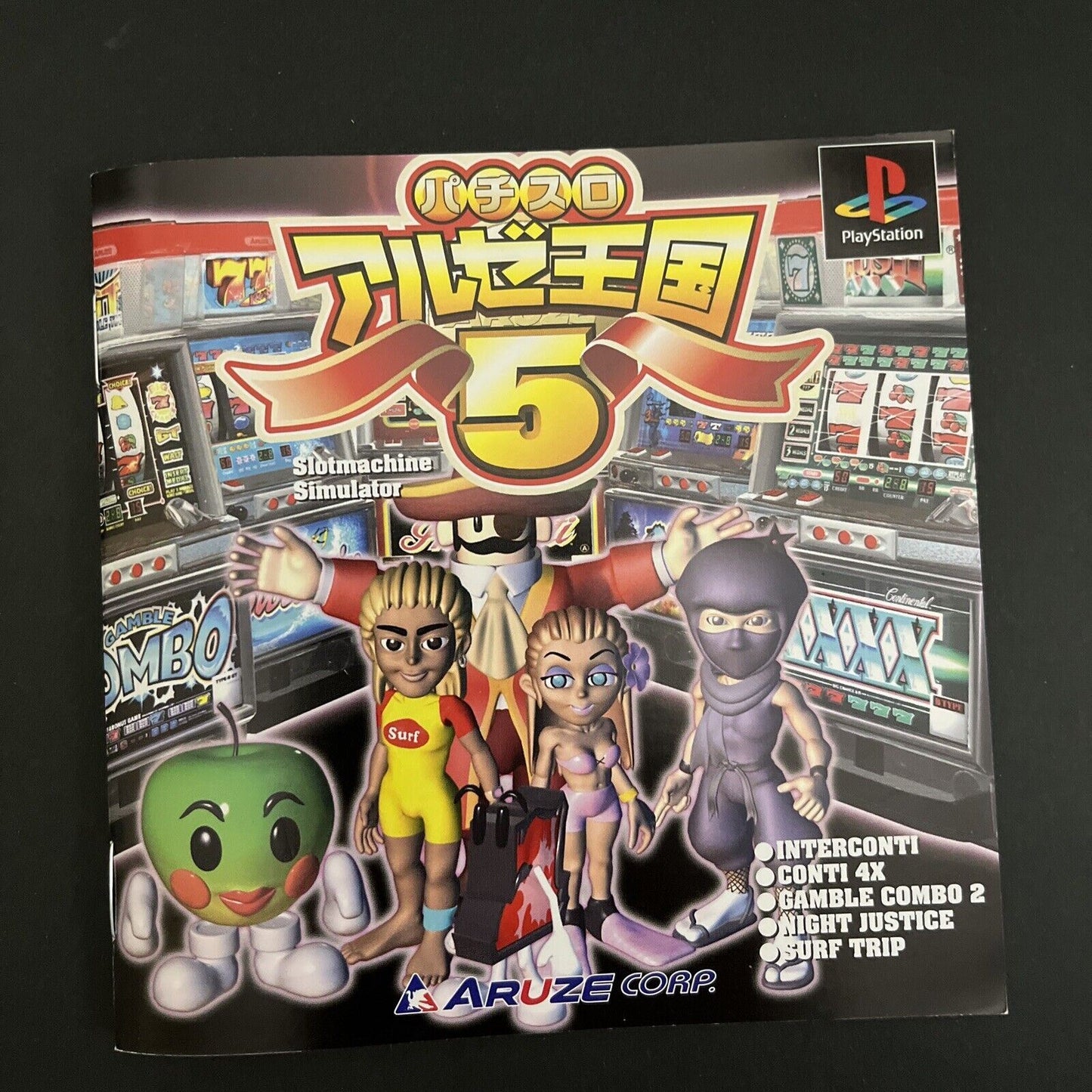 Pachi-Slot Aruze Oukoku 5 - Sony PlayStation PS1 NTSC-J JAPAN Slot Machine Game