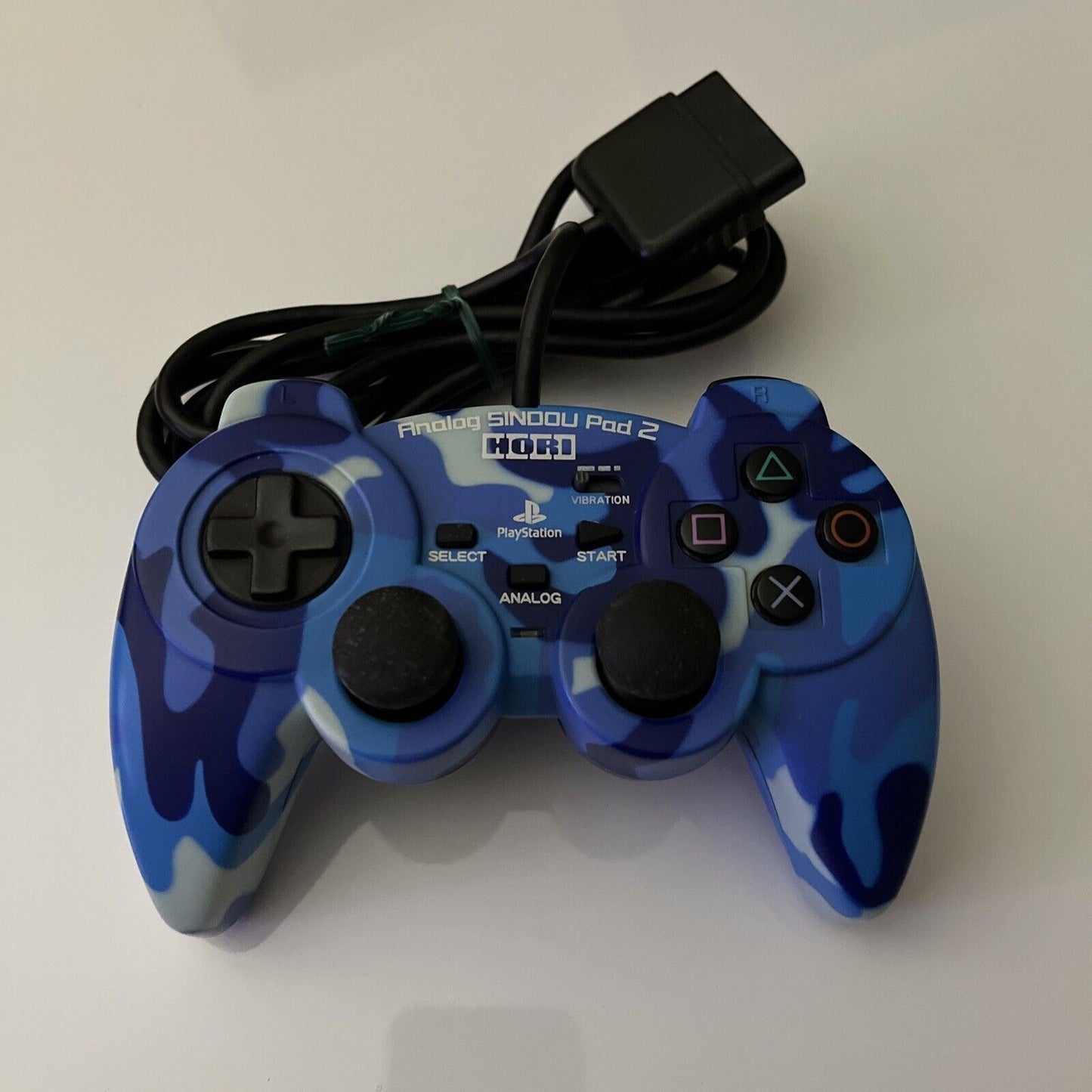 Sony Playstation PS2 HORI Analog Sindou Pad 2 Controller - Camouflage Blue