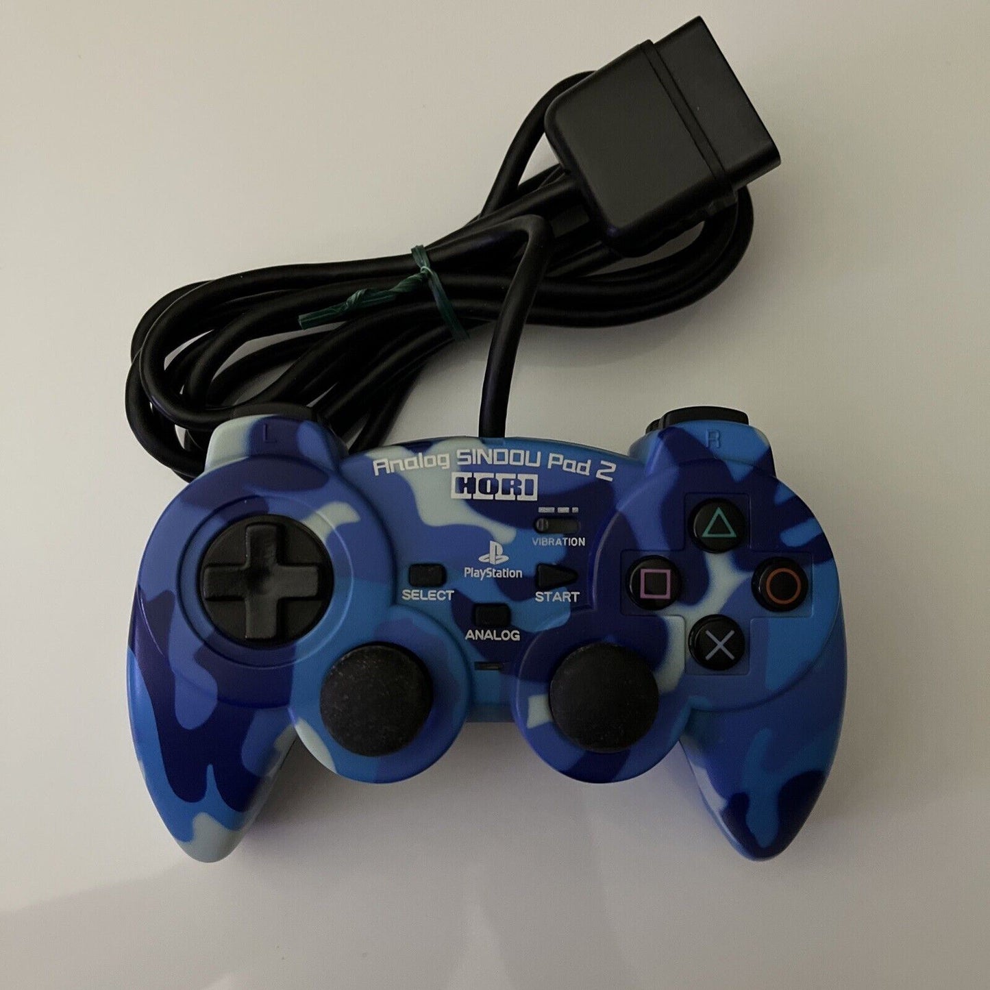 Sony Playstation PS2 HORI Analog Sindou Pad 2 Controller - Camouflage Blue