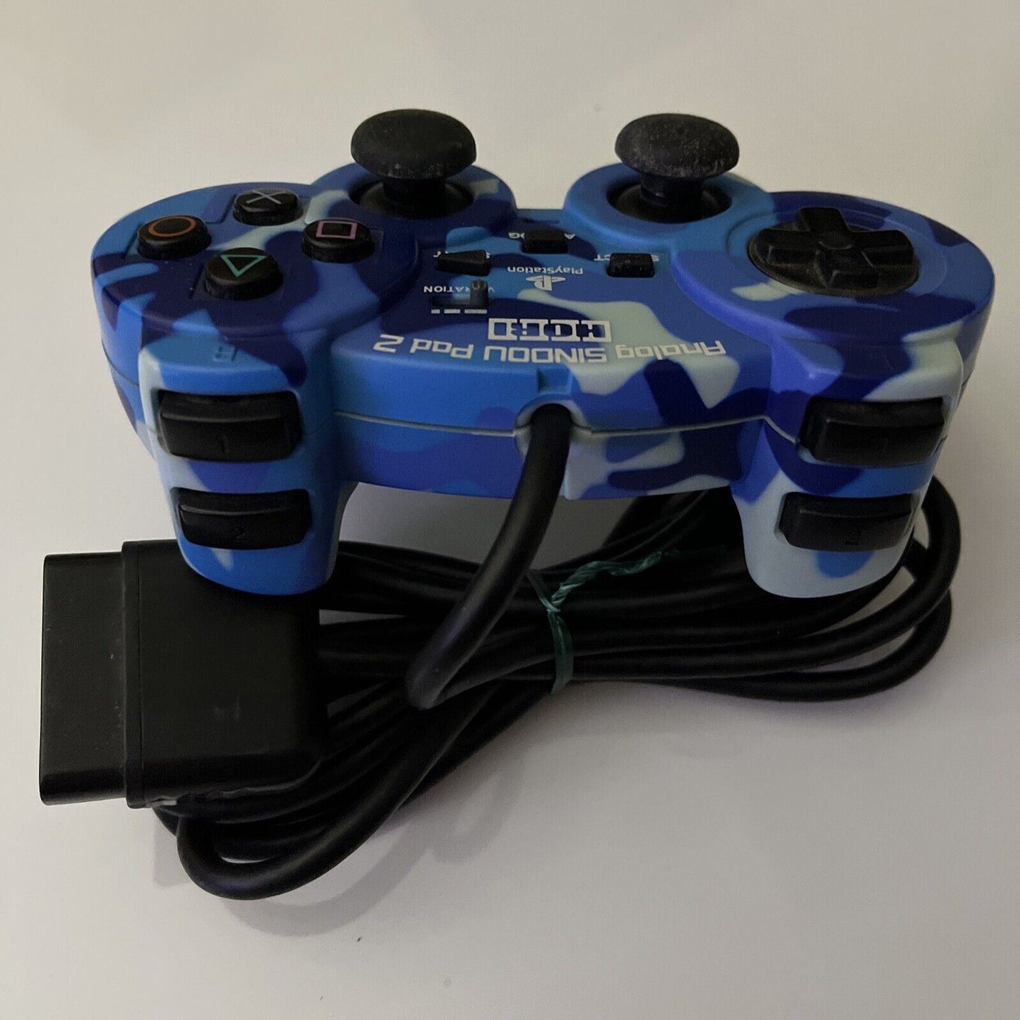 Sony Playstation PS2 HORI Analog Sindou Pad 2 Controller - Camouflage Blue