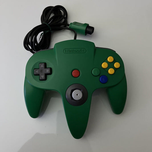 Official Nintendo 64 Controller Green N64 Genuine, Tested & Ex Working Condition