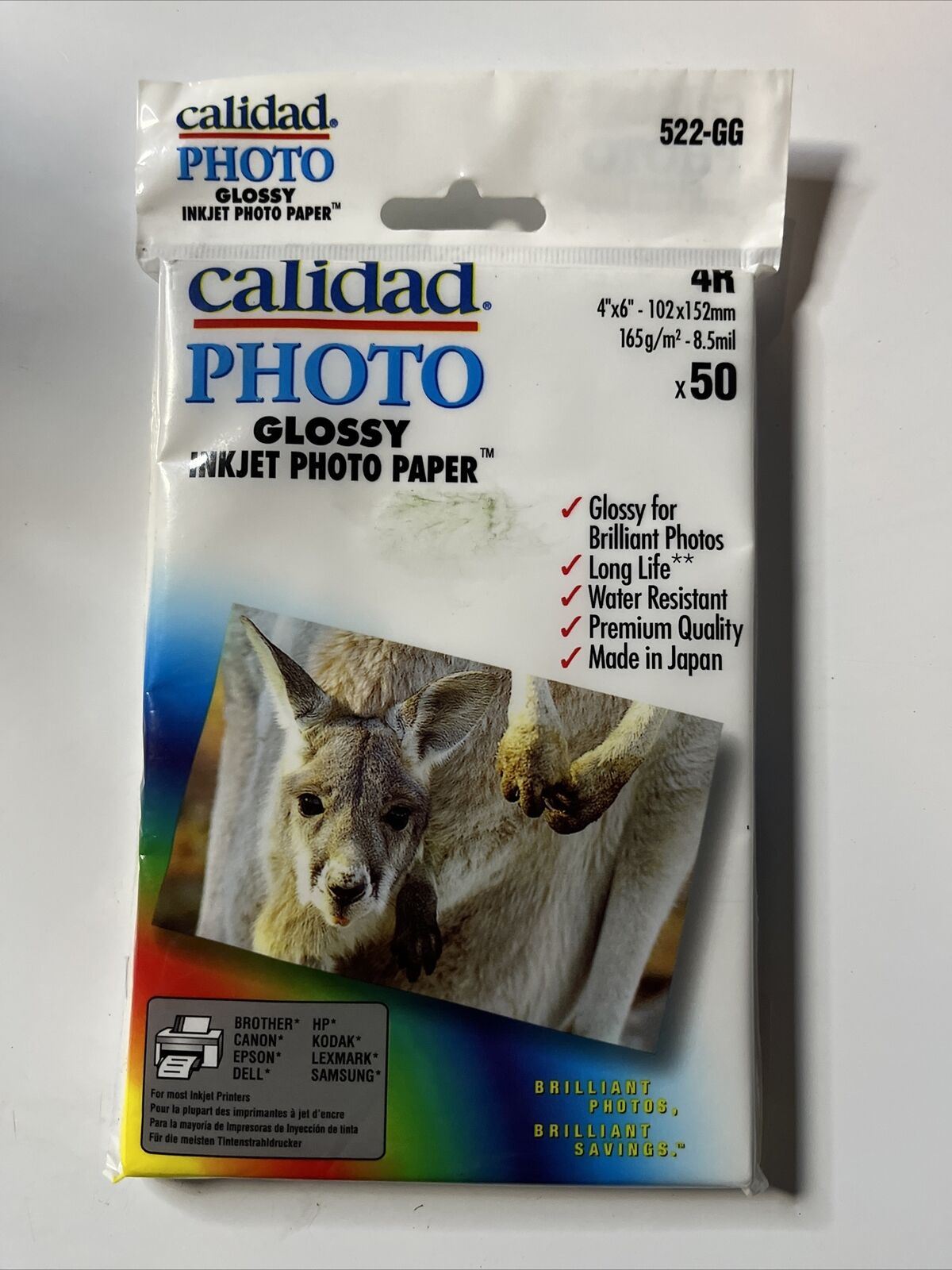 CALIDAD Glossy Photo Paper inkjet Packet 50 Sheets Size 102x152mm - 4x6in