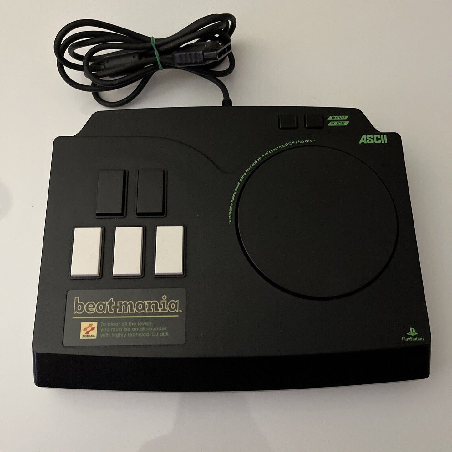 Official Sony PlayStation Beatmania ASCII Konami DJ Controller ASC-0515BM