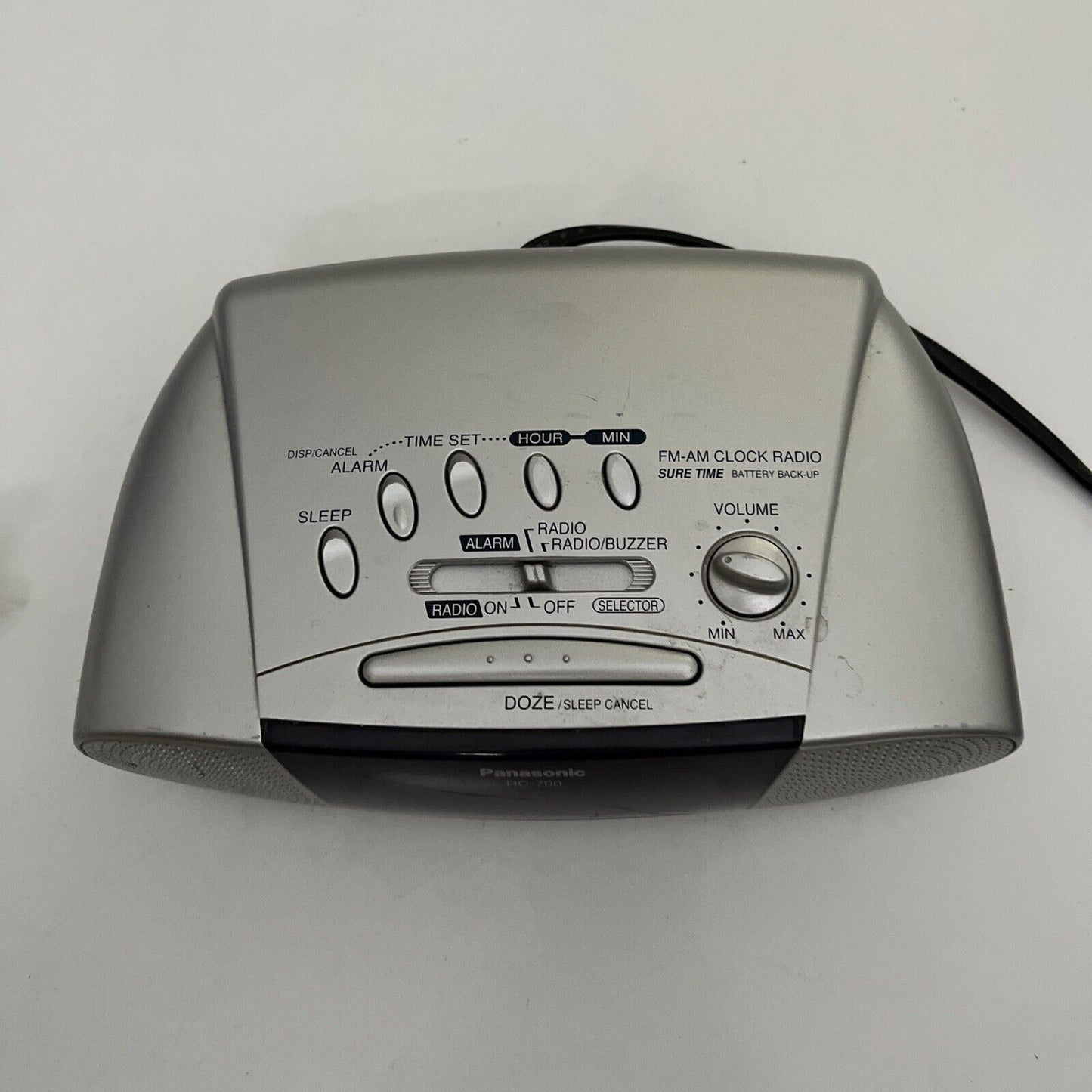 Panasonic AM/FM Alarm Clock Radio/Snooze/Battery Backup RC-700 - Tested