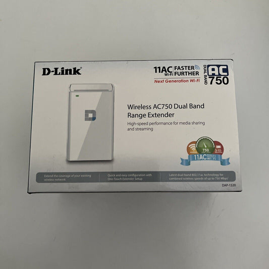 D-Link Wireless AC750 Dual Band Range Extender DAP-1520