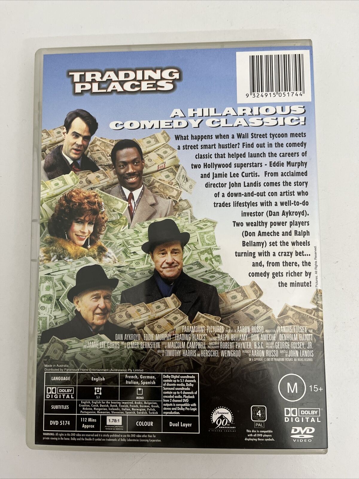 Trading Places (DVD, 1983) Dan Aykroyd, Eddie Murphy. Region 4 Comedy Film NEW