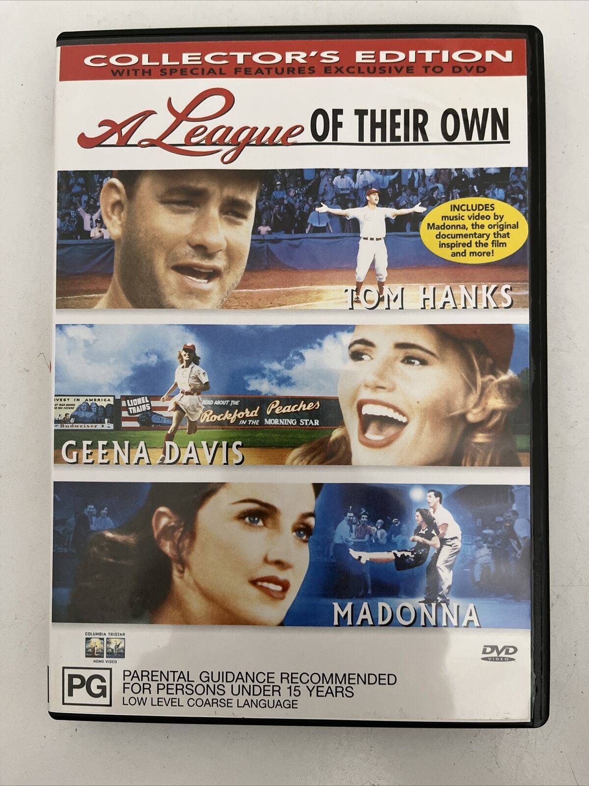 A League Of Their Own (DVD, 1992) Tom Hanks, Geena Davis, Madonna. Region 4 NEW