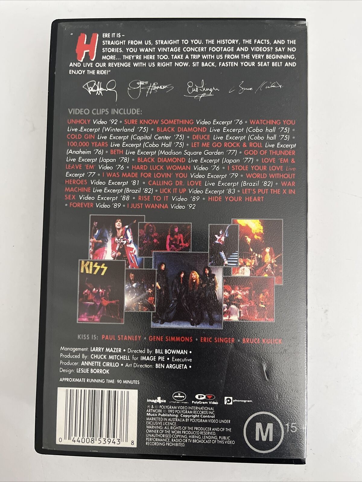 KISS - X-TREME CLOSE-UP The History The Facts The Stories (VHS, 1992) PAL