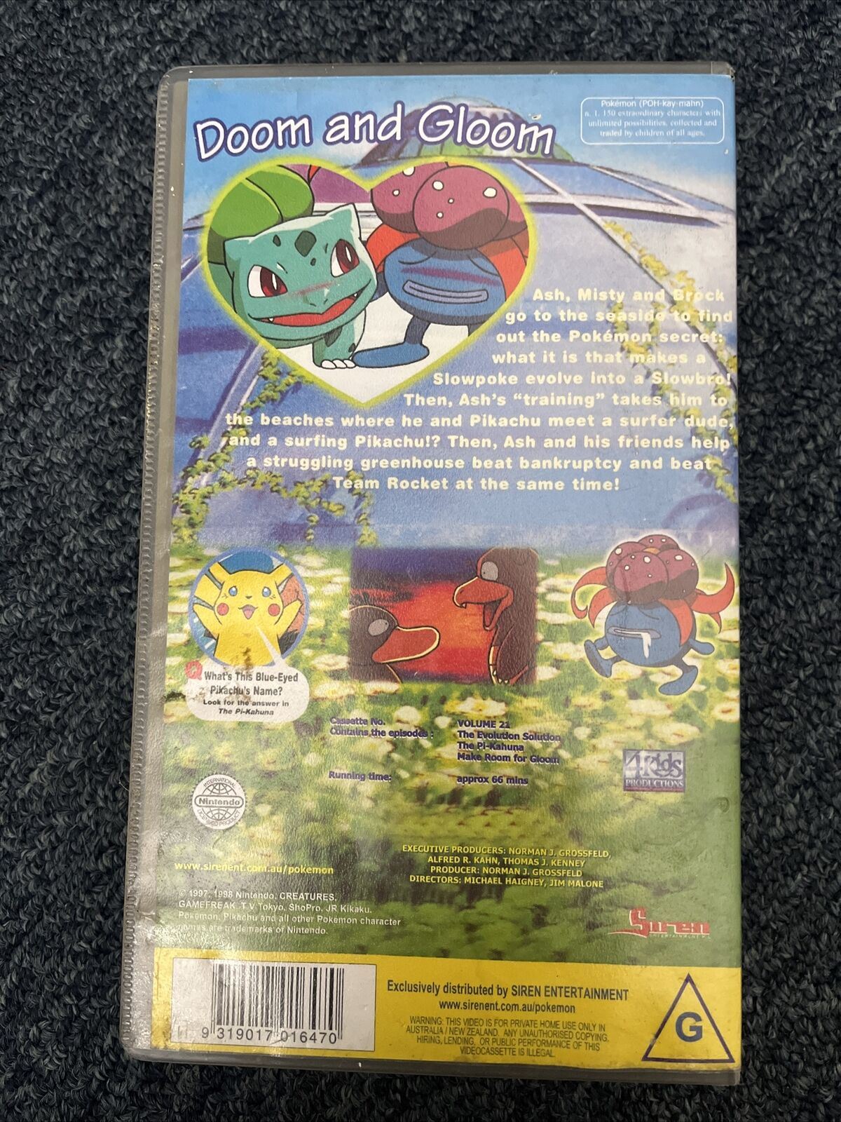 Pokemon - Hang Ten, Pikachu VHS PAL 1998