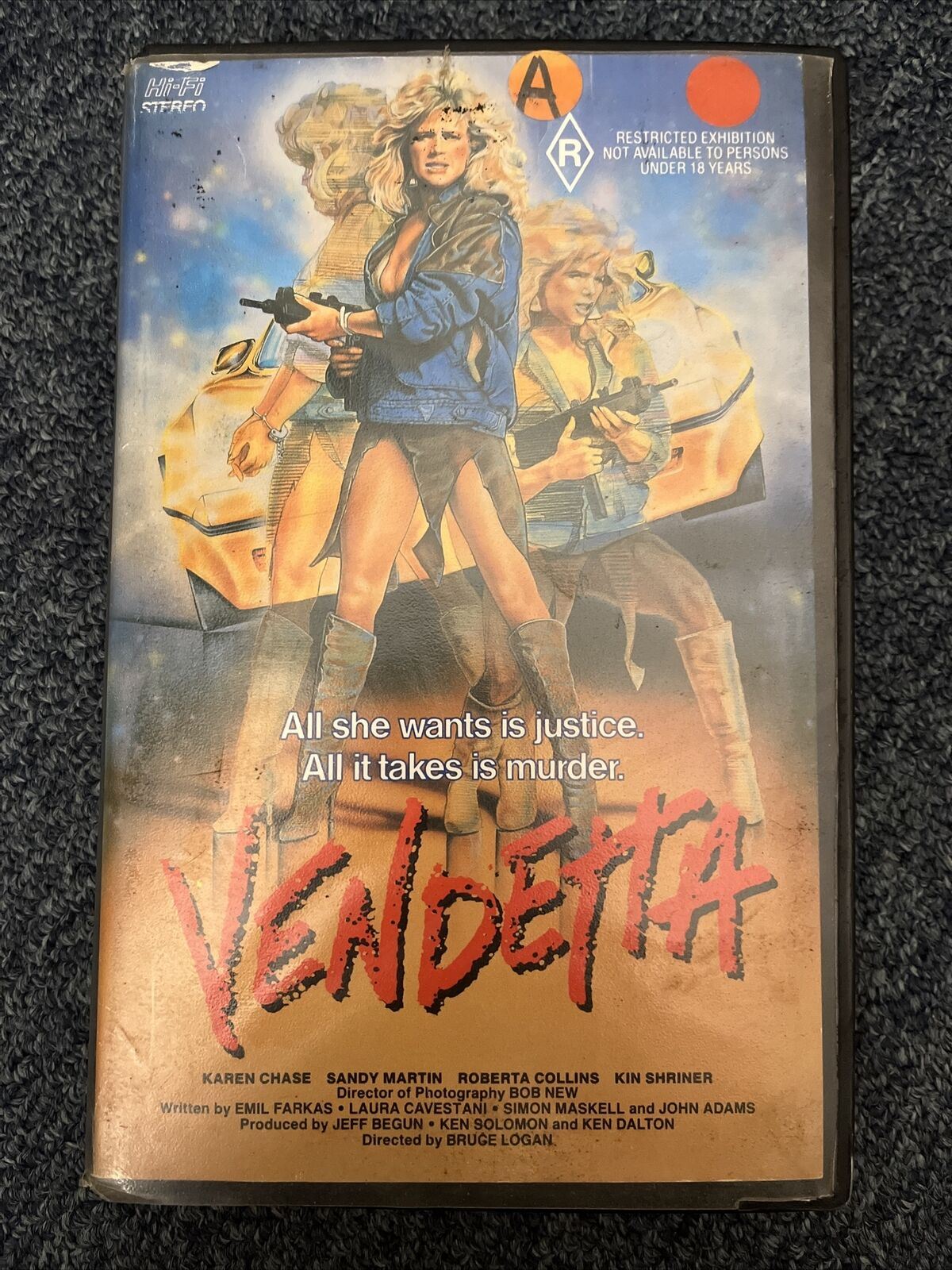 Vendetta (VHS, 1986) Karen Chase, Sandy Martin, Kin Shriner. PAL