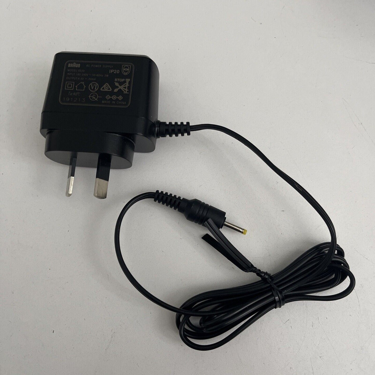 Genuine Braun 5520 AC Adapter 4.5V 20mA