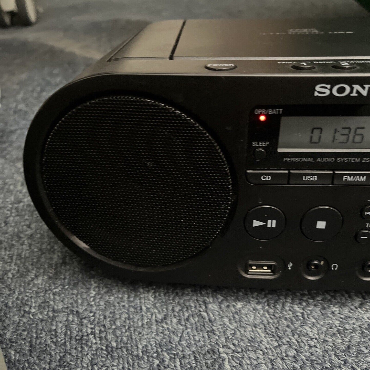 Sony ZS-PS50 CD Boombox with AM/FM Radio Tuner USB - Tested with Excellent Sound
