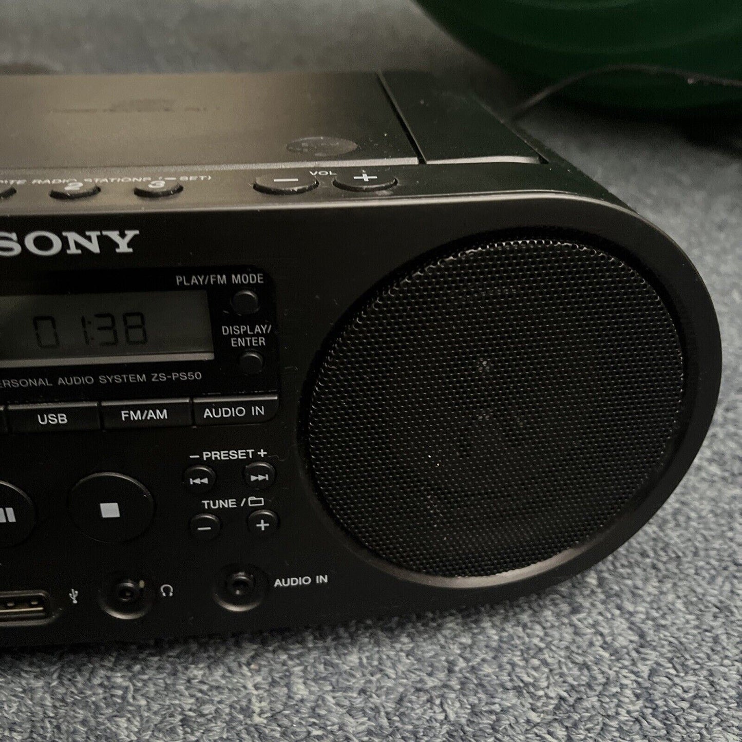 Sony ZS-PS50 CD Boombox with AM/FM Radio Tuner USB - Tested with Excellent Sound
