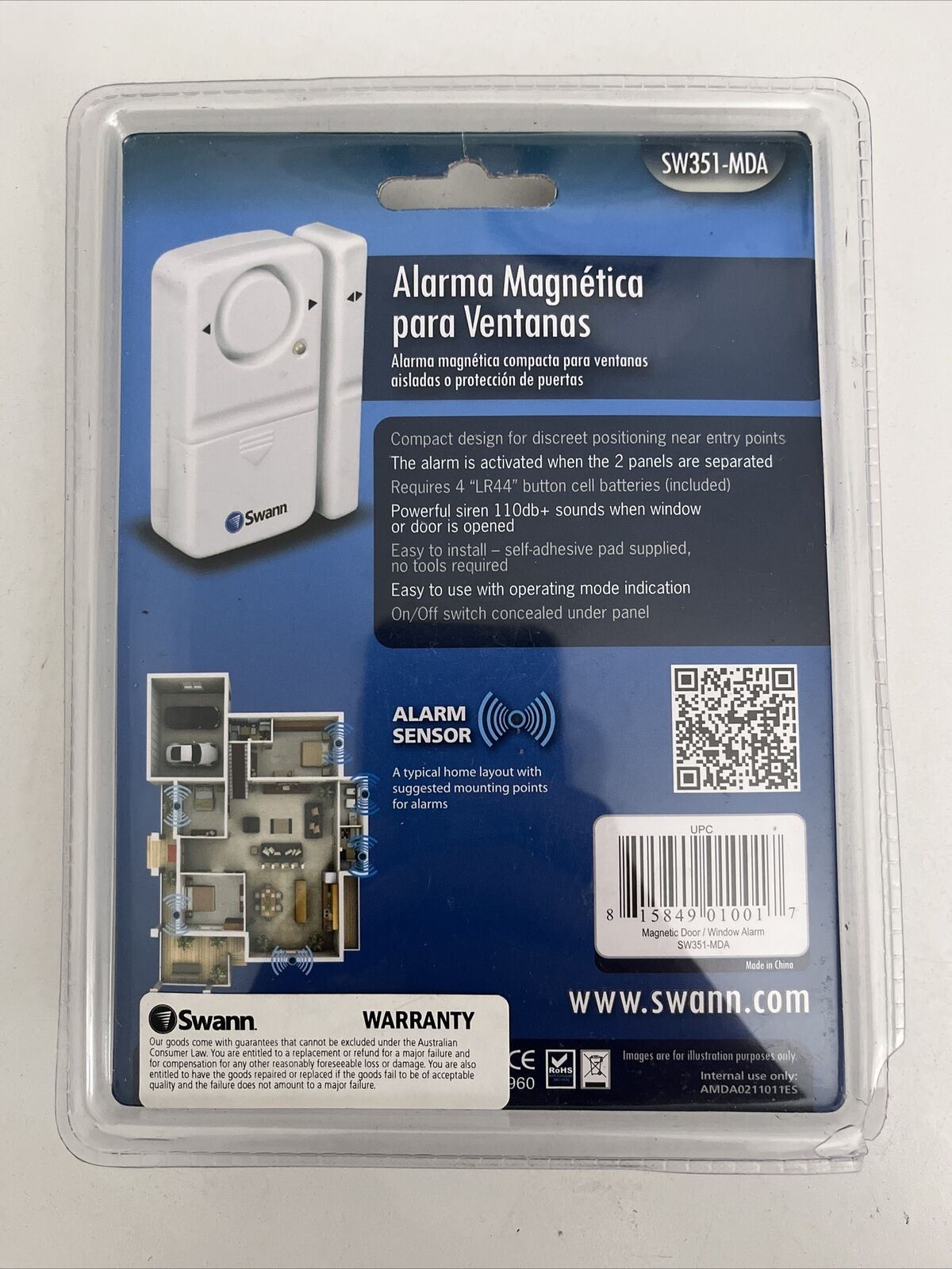 Swann Window & Door Magnetic Alarm SW351-MDA NEW