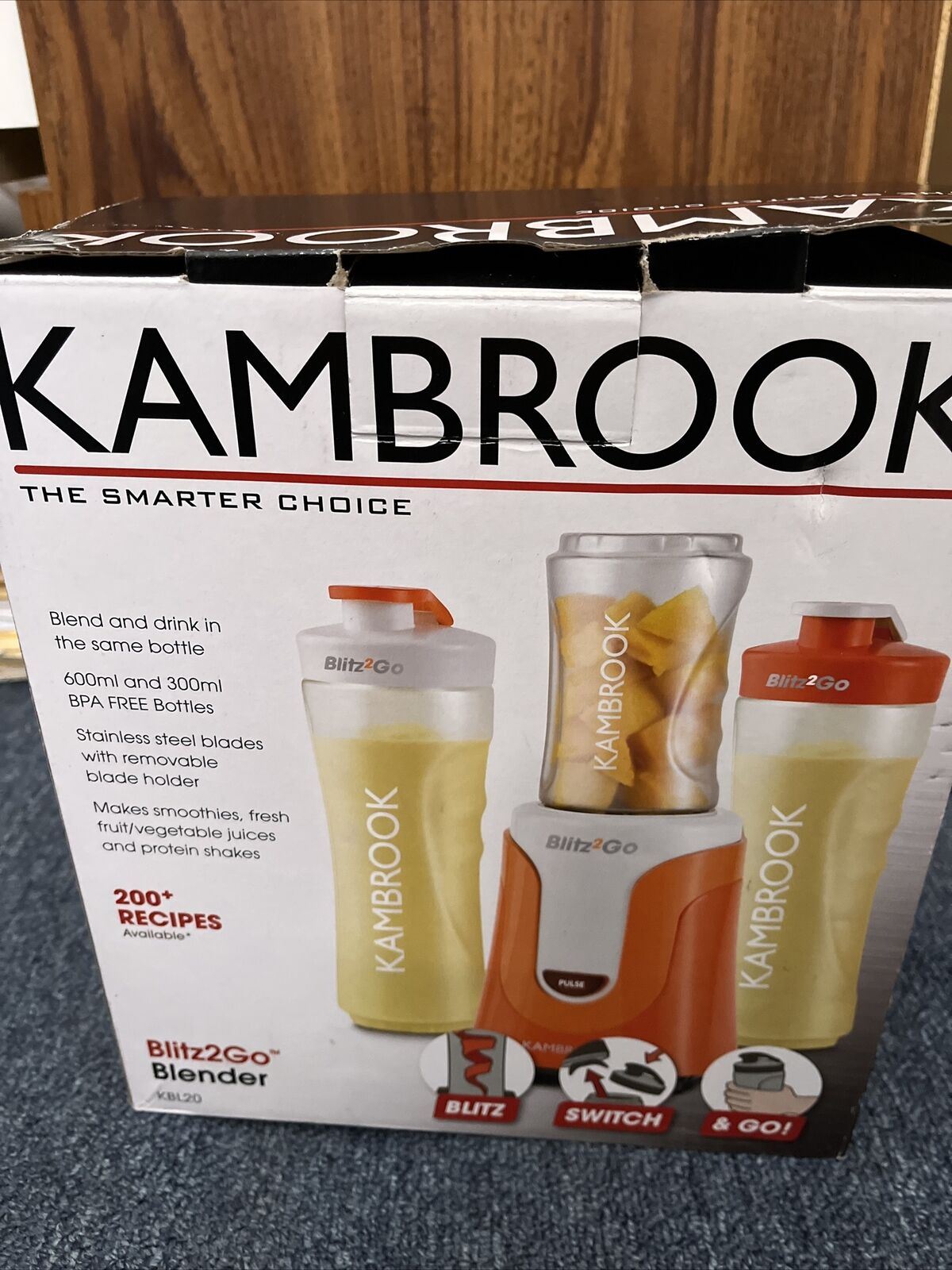 Kambrook Blitz2Go Personal Blender - KBL20ORG NEW