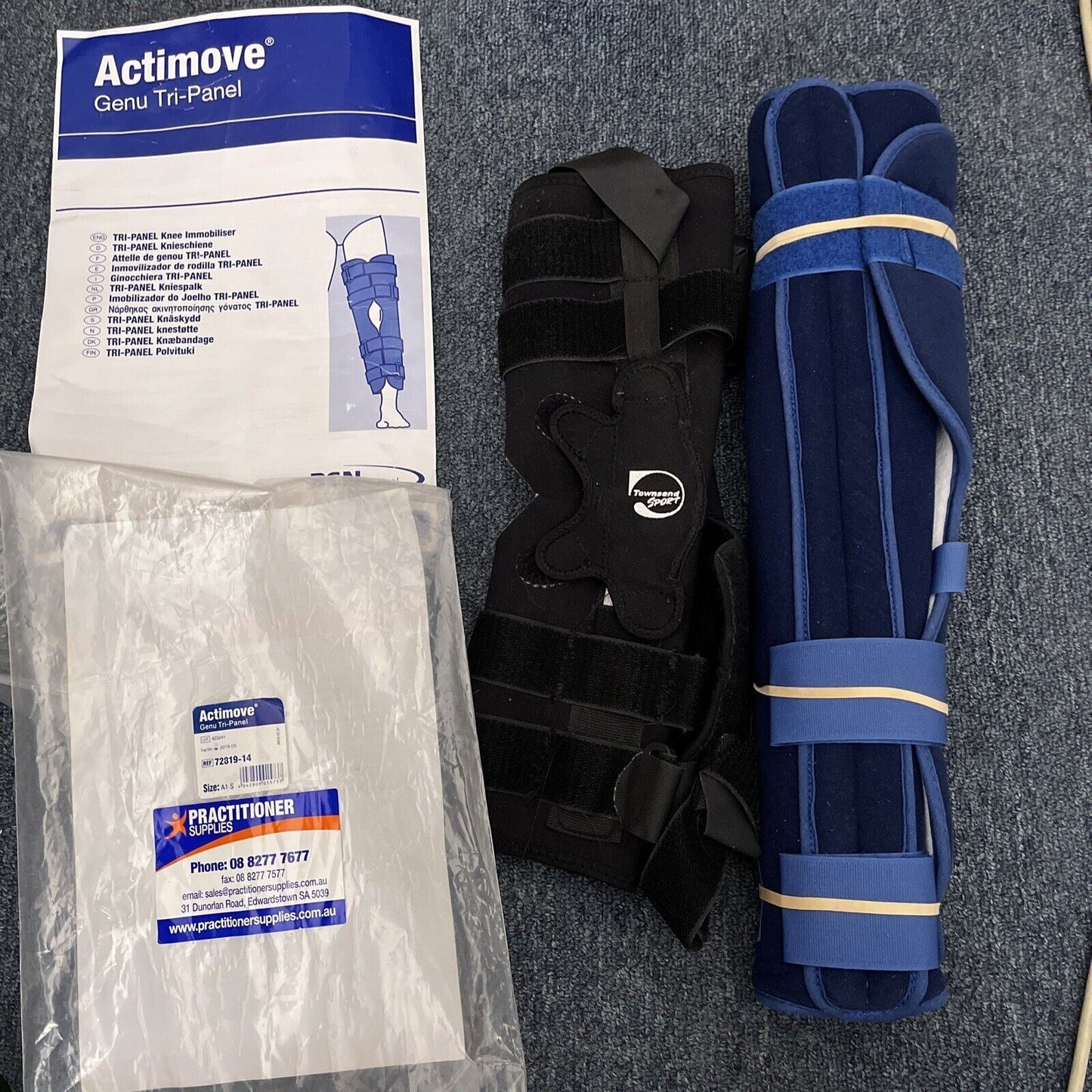 Actimove Genu Tri- Panel Knee Immobiliser 72819-14 Cleaned & Sterilised