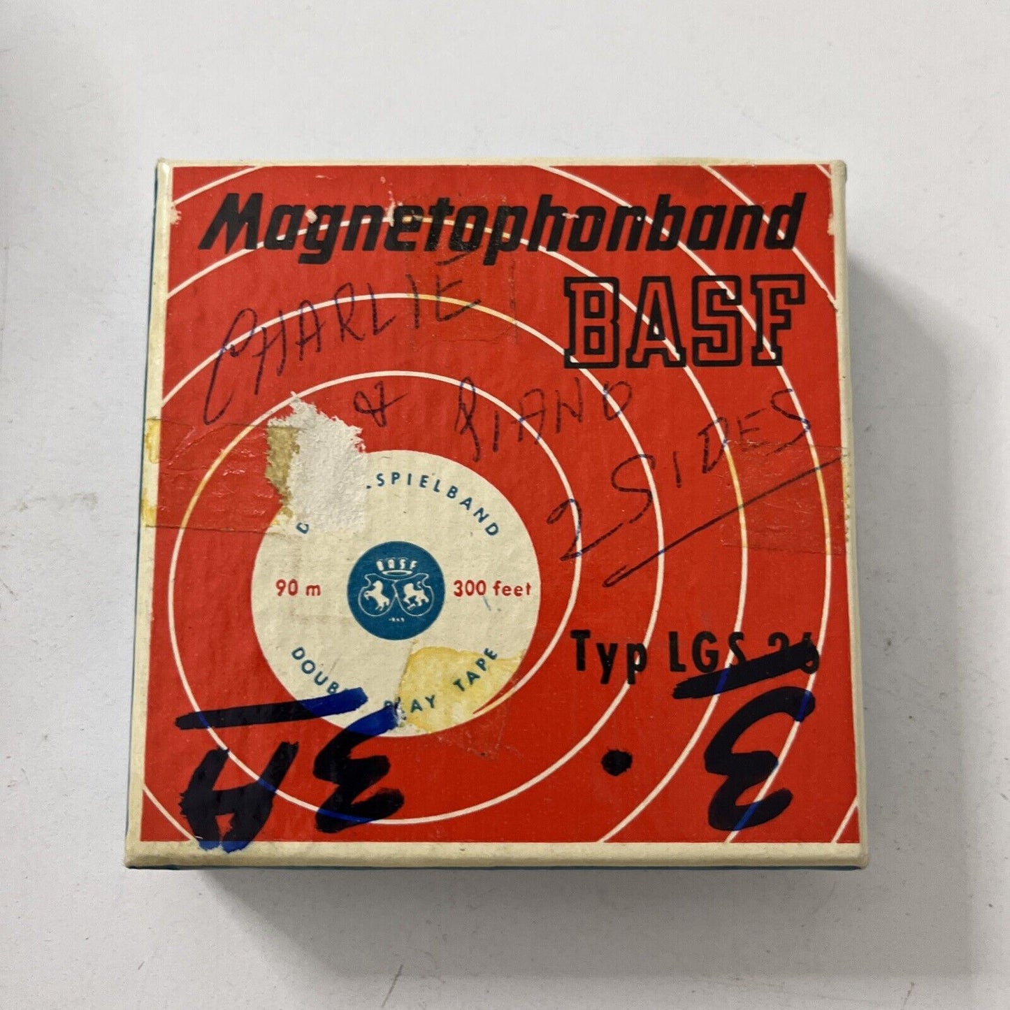 BASF Magnetophonband 90m 8cm 300 feet 3 inch Spool Double Play Tape