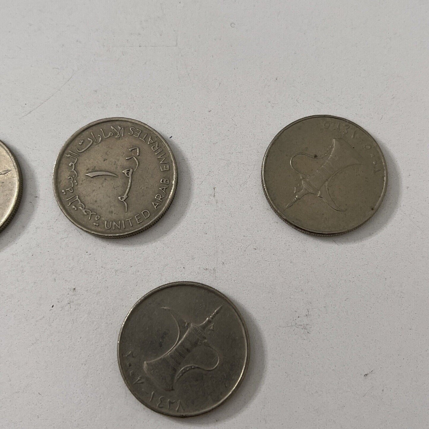 10 Mixed Lot Coins Singapore 1987 50 Cents 20 pence 1 penny 5 pence UAE coins
