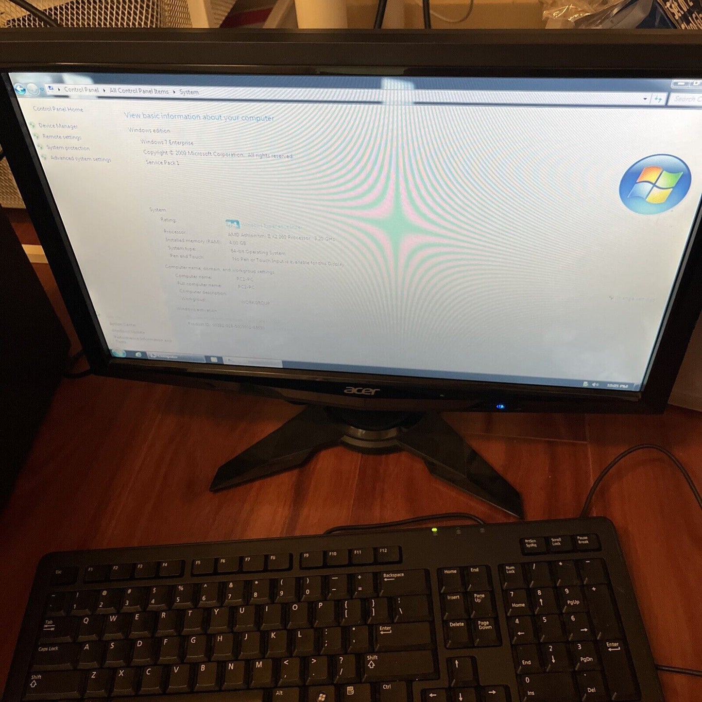 Cooler Master AMD Athlon II X2 260 3.2ghz Desktop 4GB 1G HDD Acer 18.5" LCD Win7