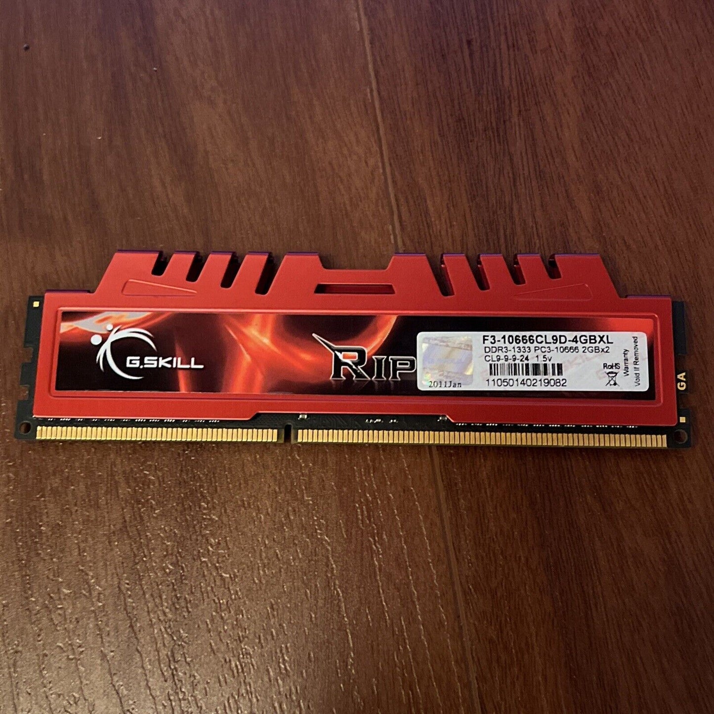 G.Skill Ripjaws X DDR3-1333 F3-1066CL9D-4GBXL 2GB RAM Memory