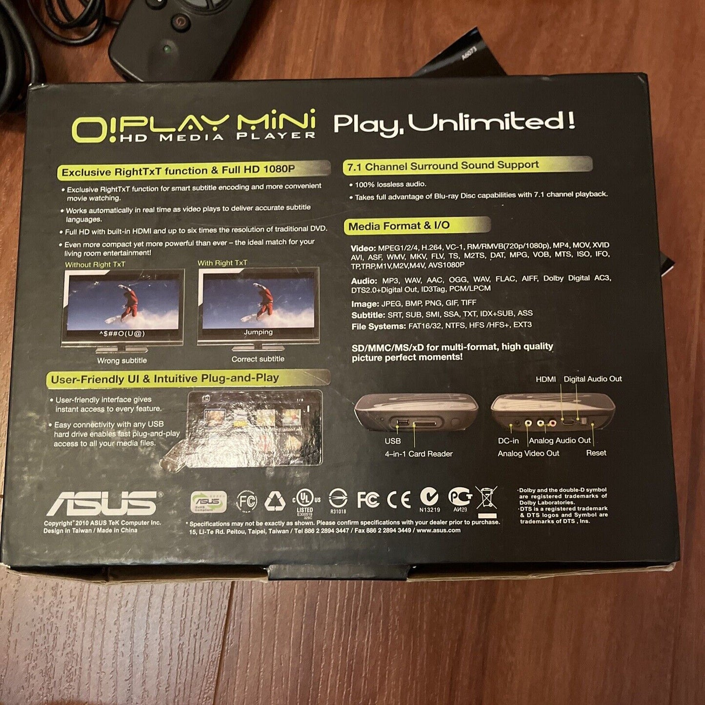 ASUS O!Play Mini Compact HD Multi-Format Media Player