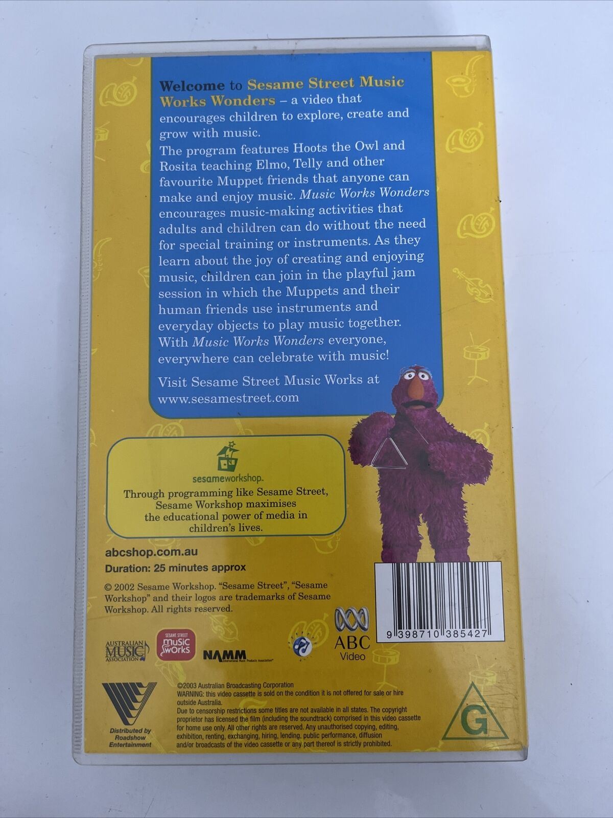 Sesame Street Elmo Music Wonders VHS PAL 2002 – Retro Unit