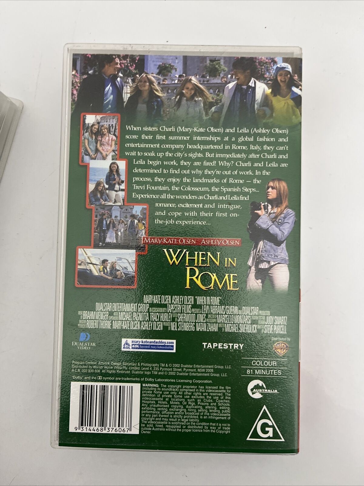 3x Mary Kate & Ashley Olsen - Winning London, When in Rome, Passport Paris VHS