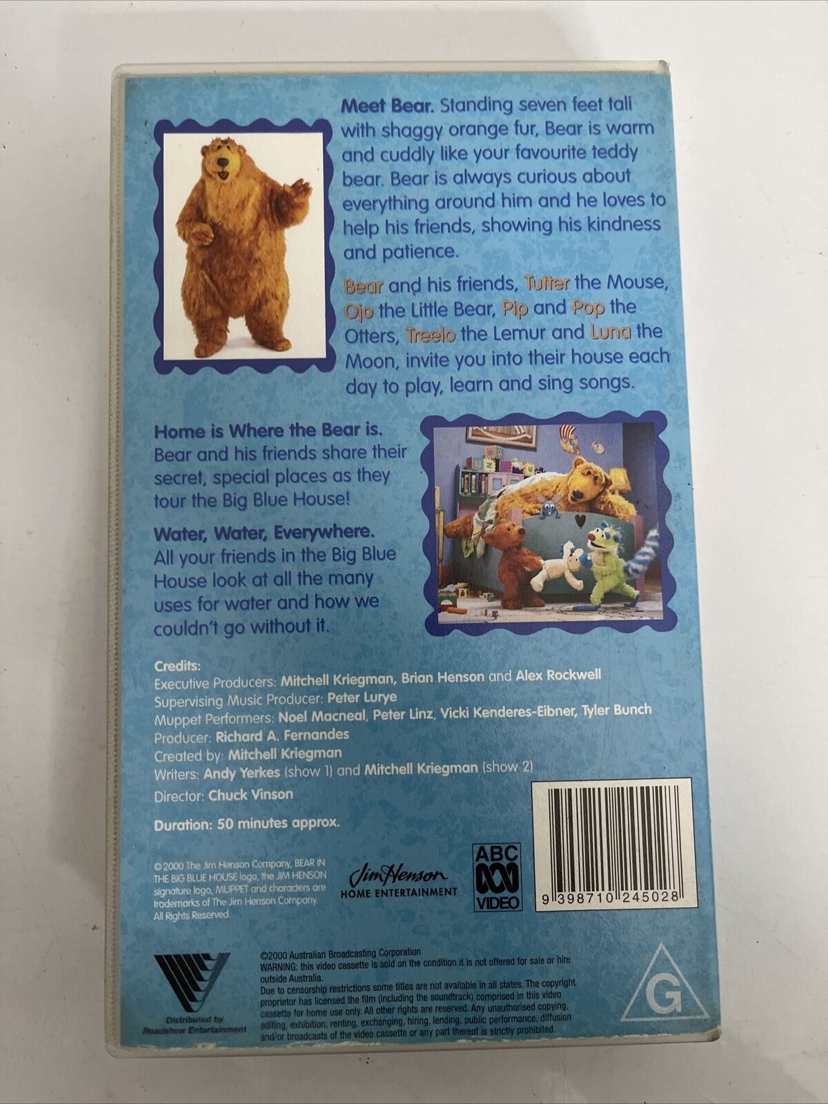 Bear In The Big Blue House - Home is Where The Bear is VHS PAL 2000 Ji ...