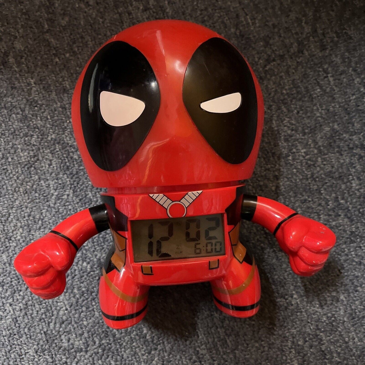 BulbBotz Marvel Deadpool Night Light Alarm Clock with Sound