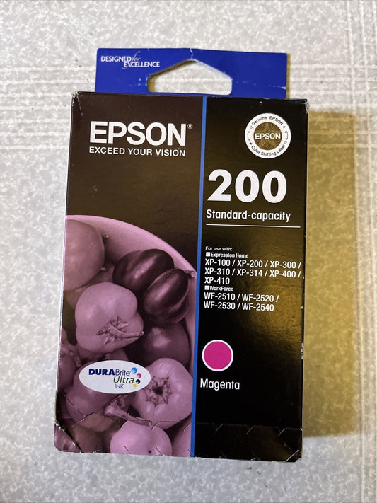 3x  GENUINE Epson 200 Standard Ink Cartridge - Magenta, Yellow, Cyan