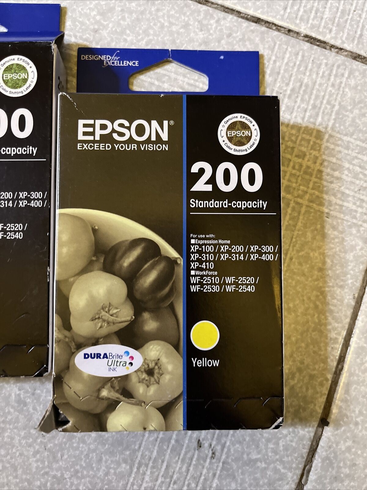 3x  GENUINE Epson 200 Standard Ink Cartridge - Magenta, Yellow, Cyan