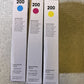 3x  GENUINE Epson 200 Standard Ink Cartridge - Magenta, Yellow, Cyan