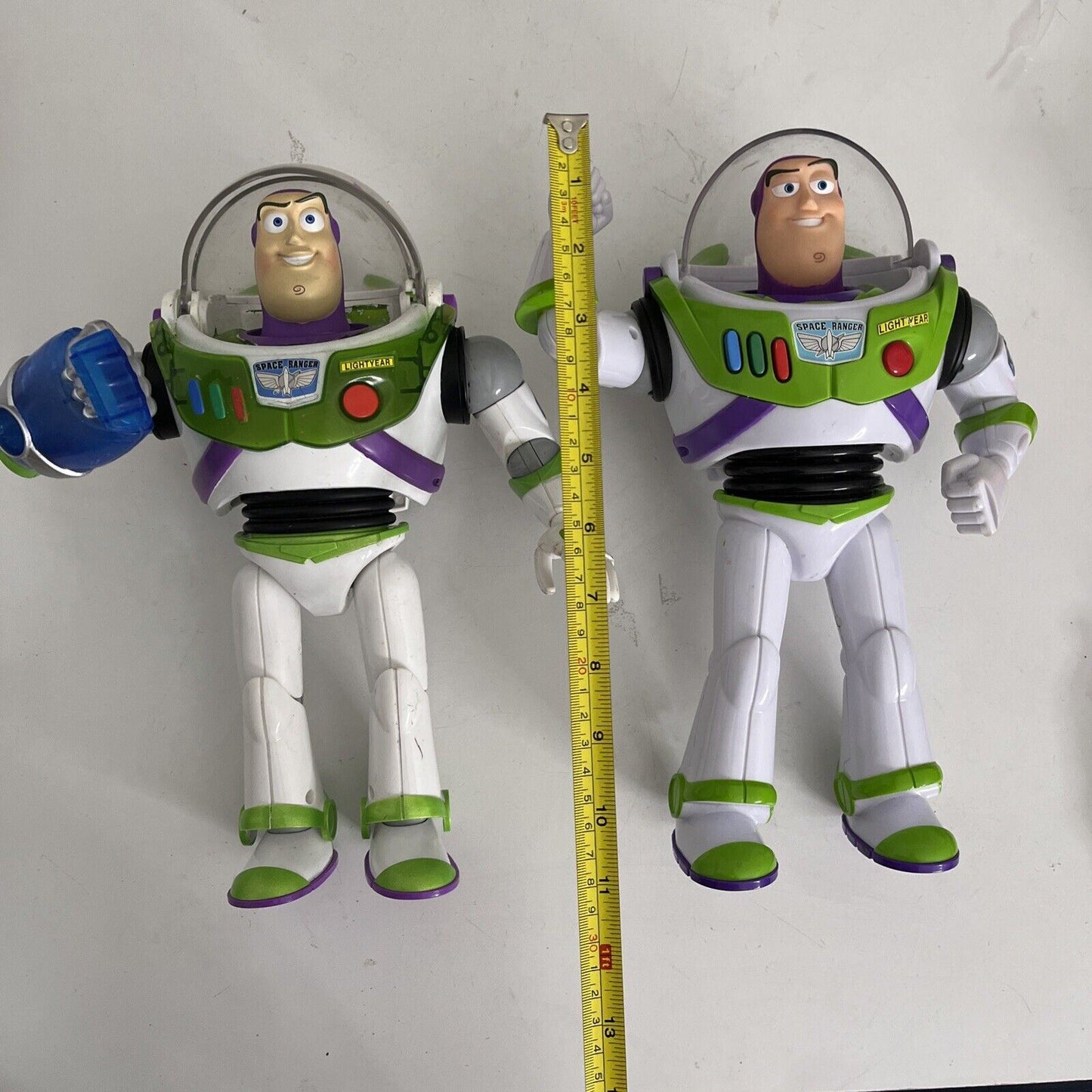 2x Disney Pixar Buzz Lightyear Action Figure 2012 Speech Light 30cm