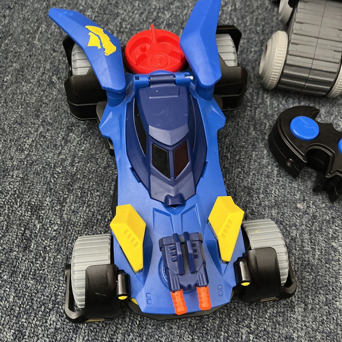 Imaginext Batman Transforming Batbot Remote Control + Batmobile + Helicopter