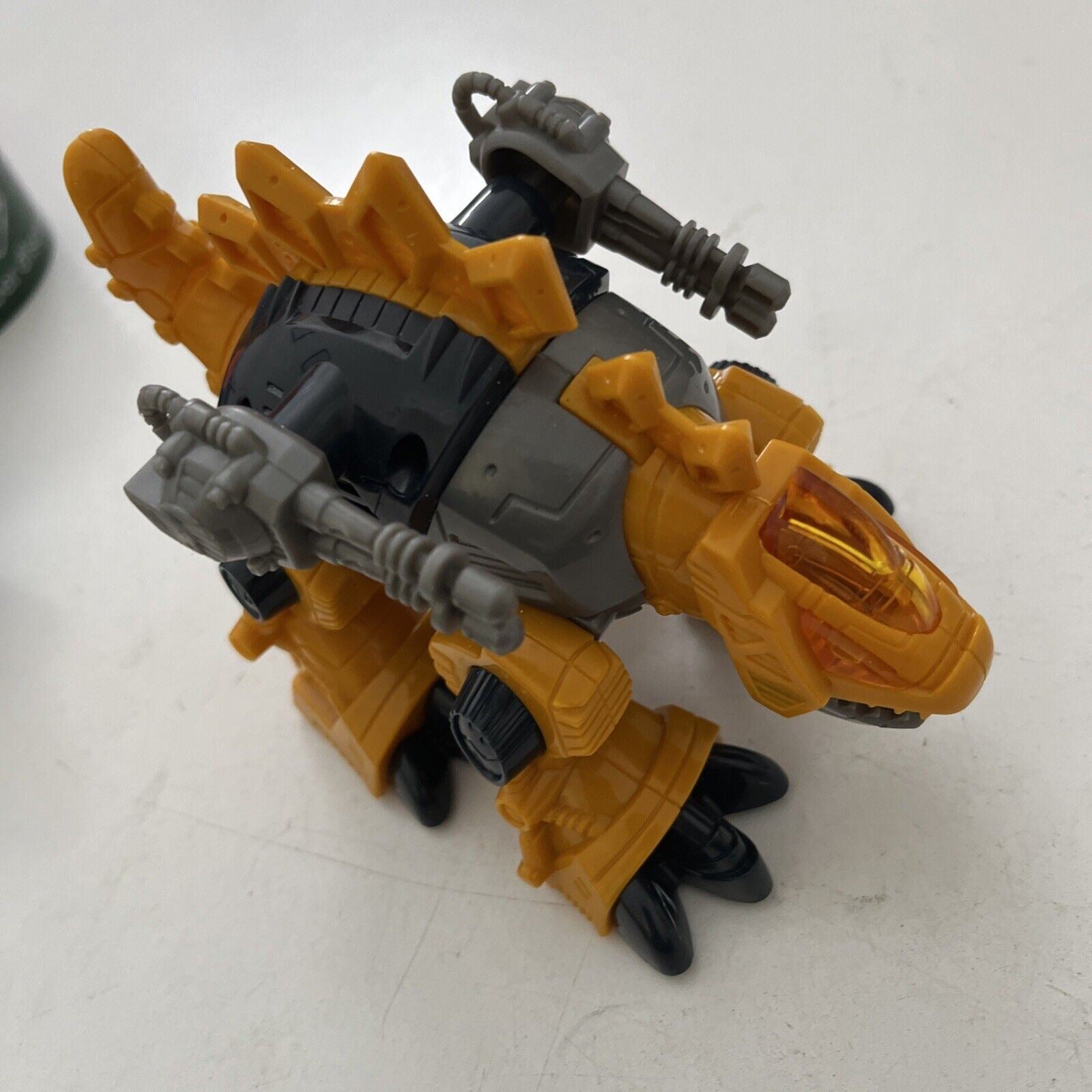 Hap-P-Kid Robot Dinosaur Dinobot Dinoforce Yellow Lights Sound – Retro Unit