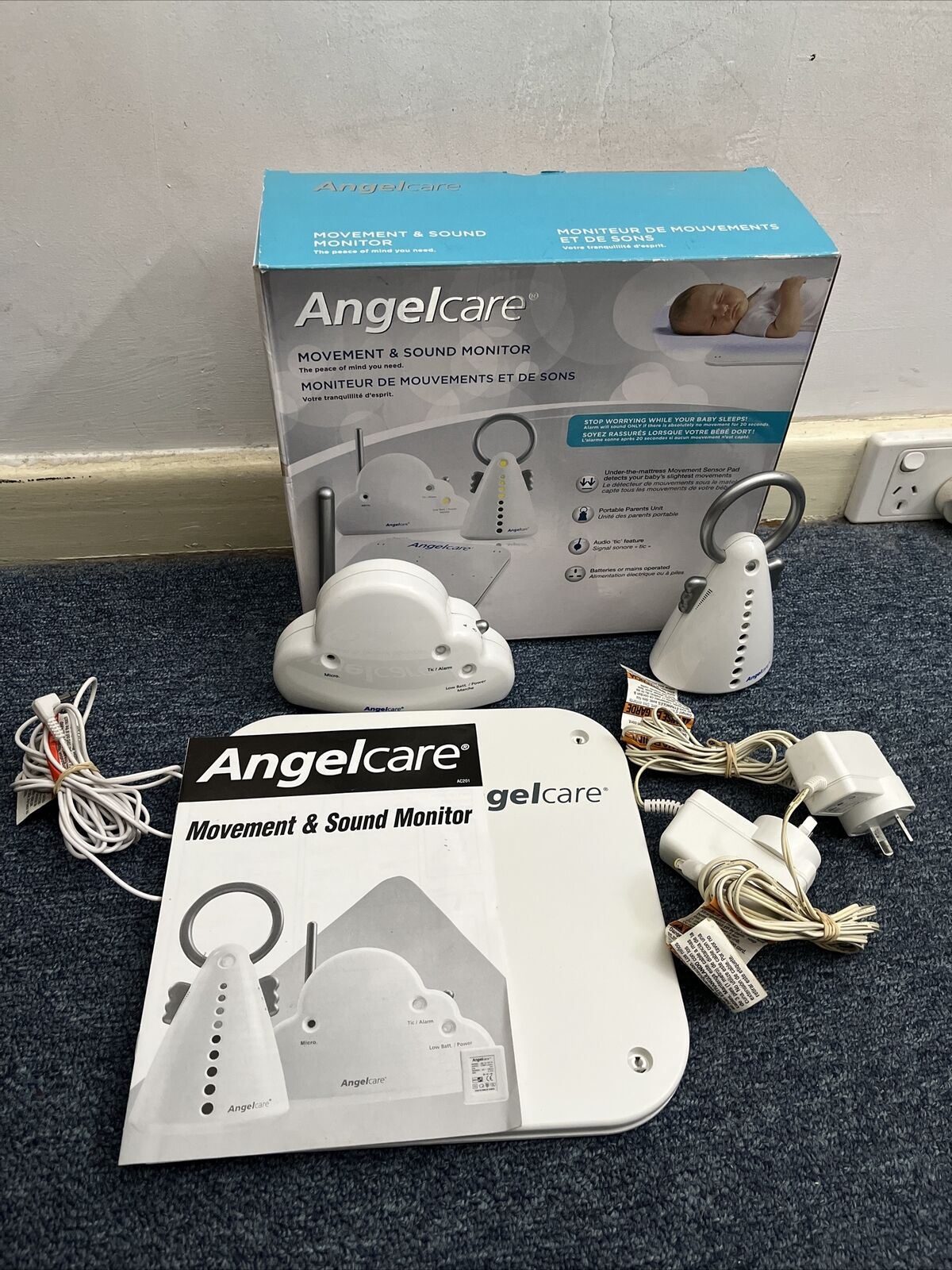 Angelcare Movement & Sound Monitor with Movement Sensor Pad