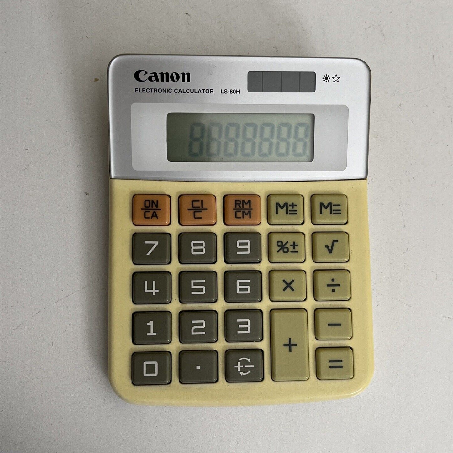 Vintage Canon Calculator LS-80H Solar Powered