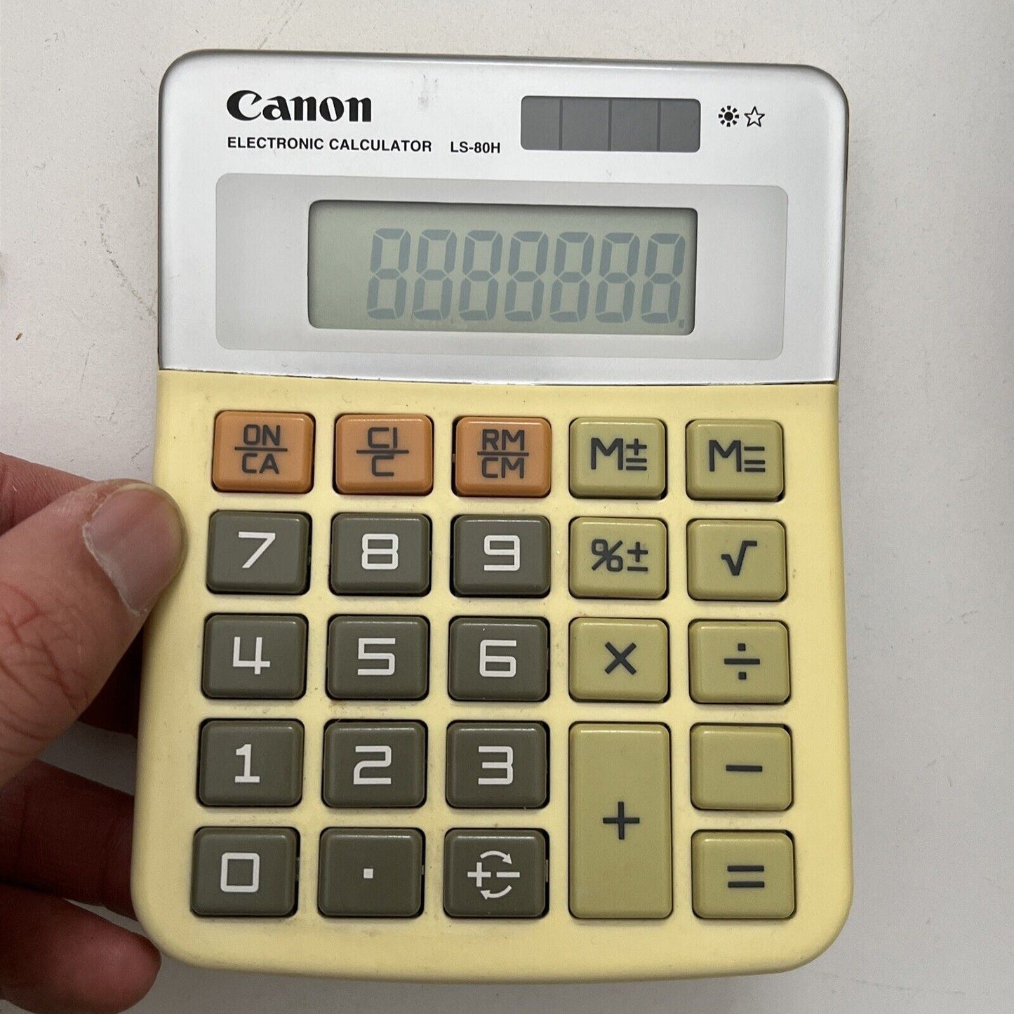 Vintage Canon Calculator LS-80H Solar Powered