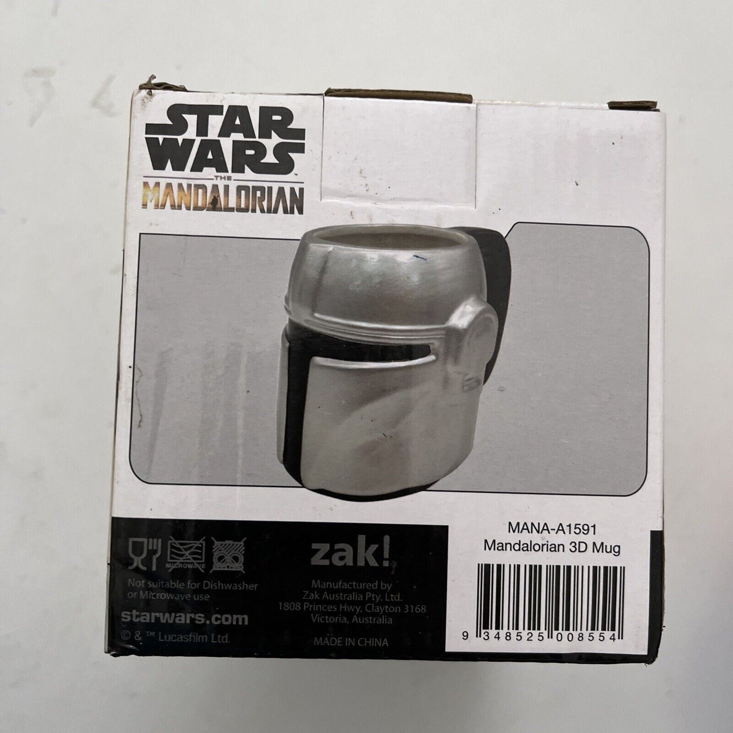 Genuine Official Star Wars Mandalorian 3D Ceramic Mug NEW