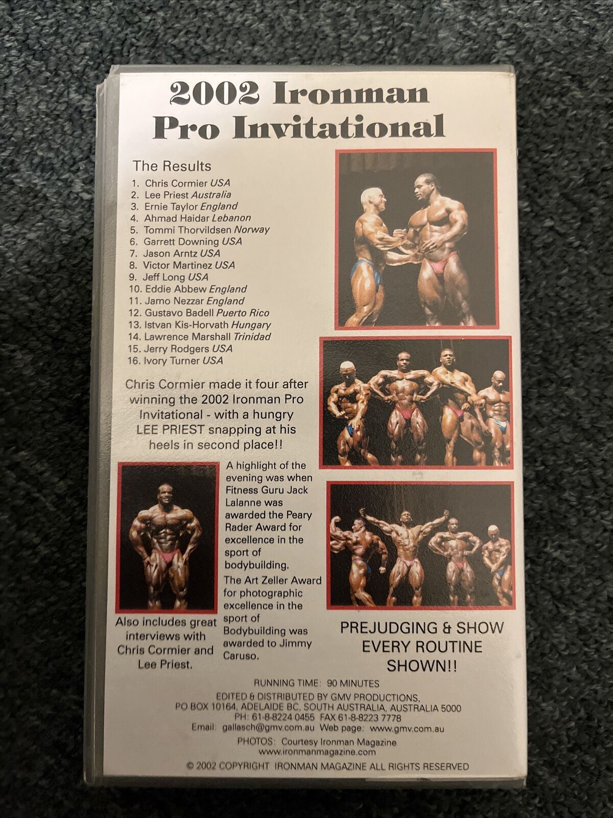 2002 Ironman Pro Invitational VHS PAL Chris Cormier Body Building