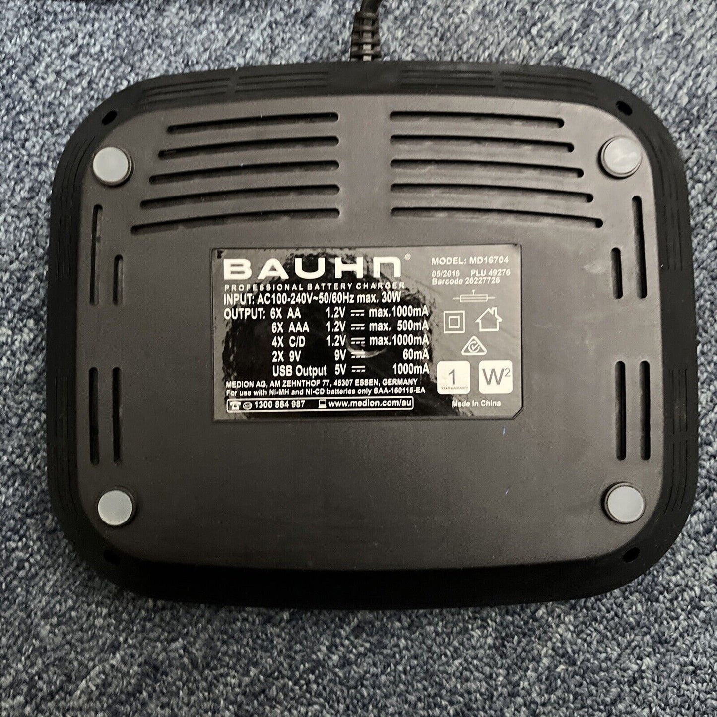 Bauhn Professional Battery Charger MD16704