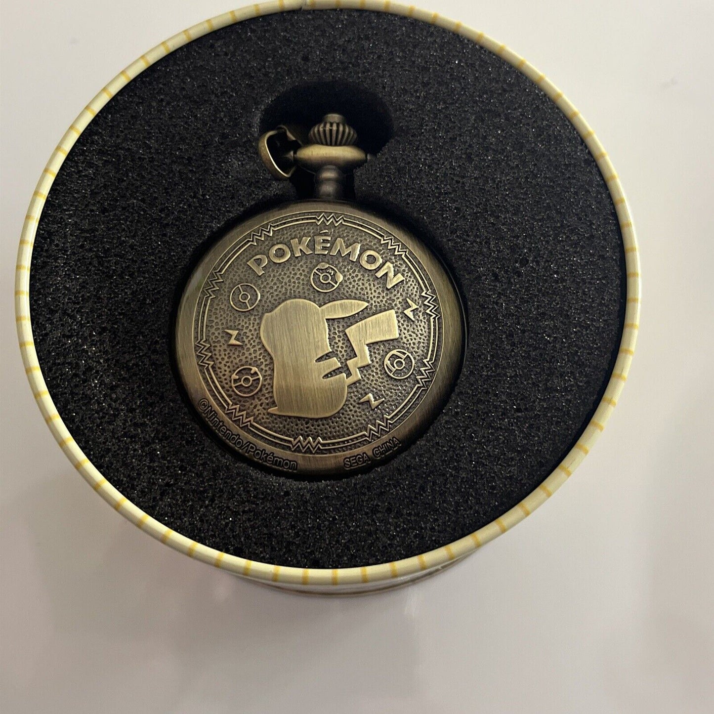 Genuine Official Pokemon Pocket Watch Pikachu NEW